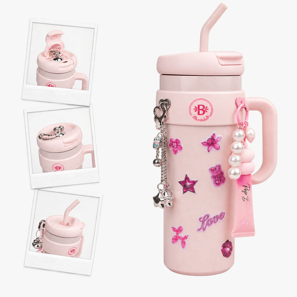 Termo + Brillo + Accesorio + Sticker Bloomshel