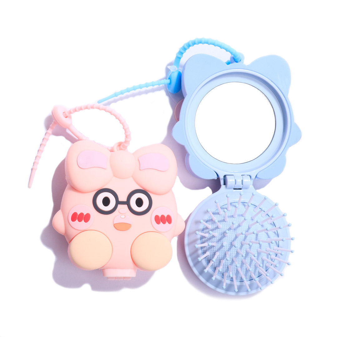 Cepillo Plegable Con Espejo y Diseño