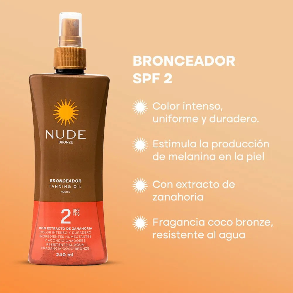 Bronceador En Aceite SPF 2 240ml  Nude