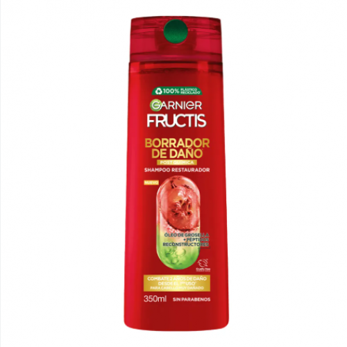 Shampoo Fructis Borrador De Daño Garnier Loreal *350ML*