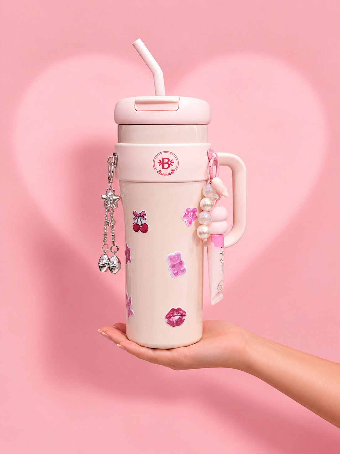 Termo + Brillo + Accesorio + Sticker Bloomshel