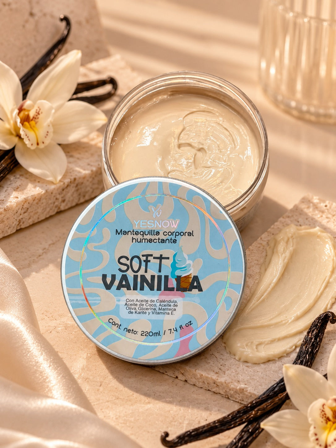 Mantequilla Corporal Yesnow Soft Vainilla 220ml