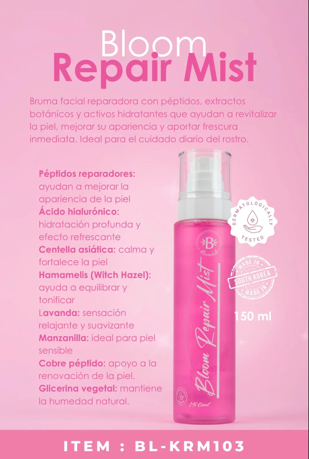 Bruma Facial Reparadora Bloom Repair Mist Bloomshell