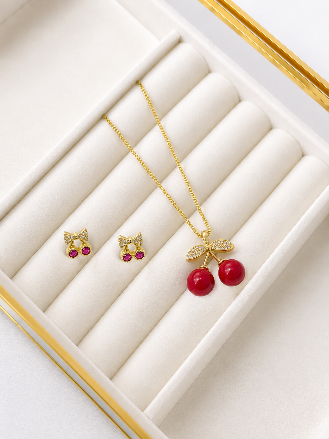 Set Collar y Topo Cereza