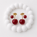 Aretes Cereza Doble