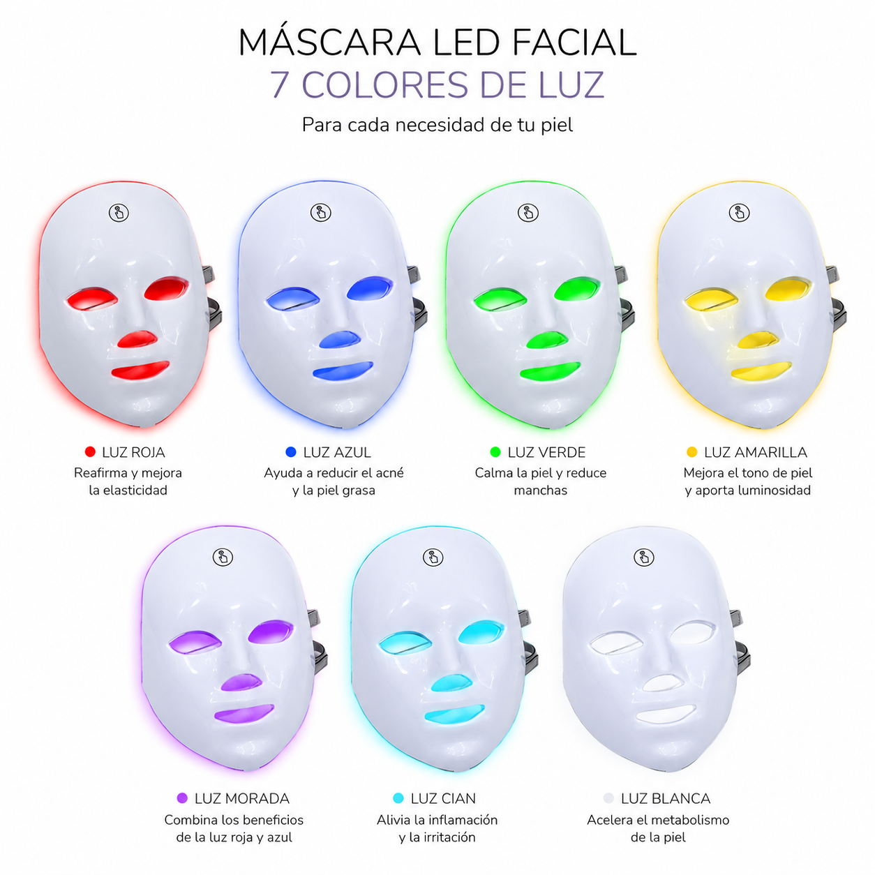 Mascara facial Led