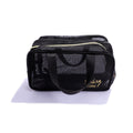Cosmetiquera Malla Negra Doble Bolsillo