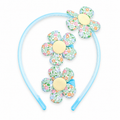 SET DIADEMA + 2 PINZAS FLOR