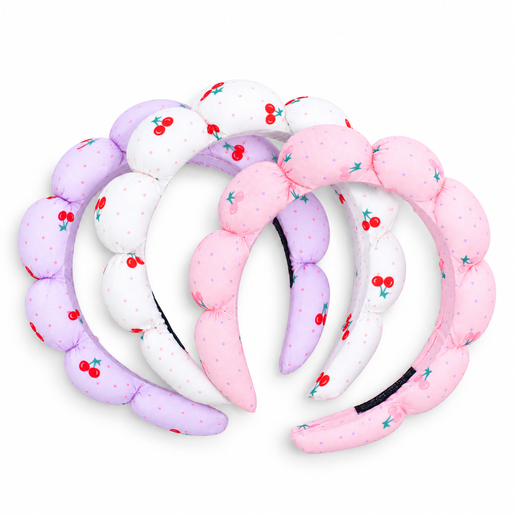 SET DIADEMA Y SCRUNCHIES CHERRY