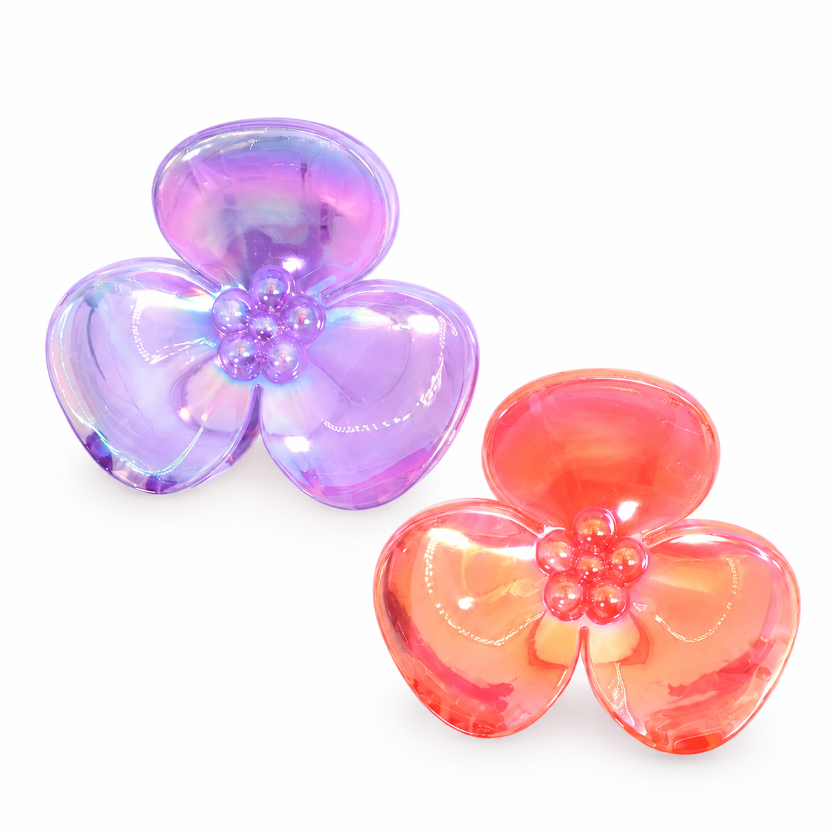 DÚO DE PINZAS FLOR CRISTAL