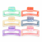 PINZA PARA CABELLO RECTANGULAR EFECTO MÁRMOL
