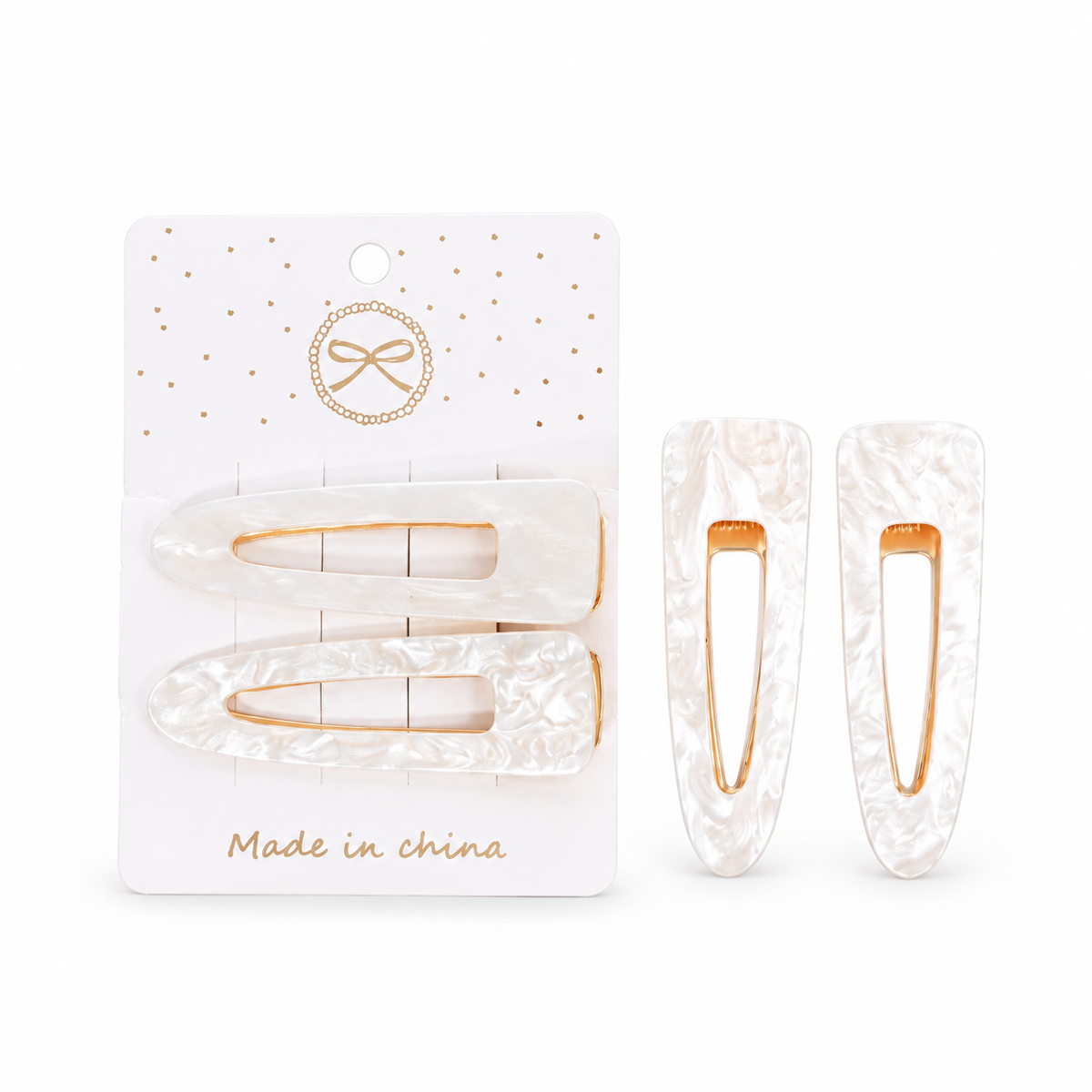 SET X2 PINZAS PERLADAS
