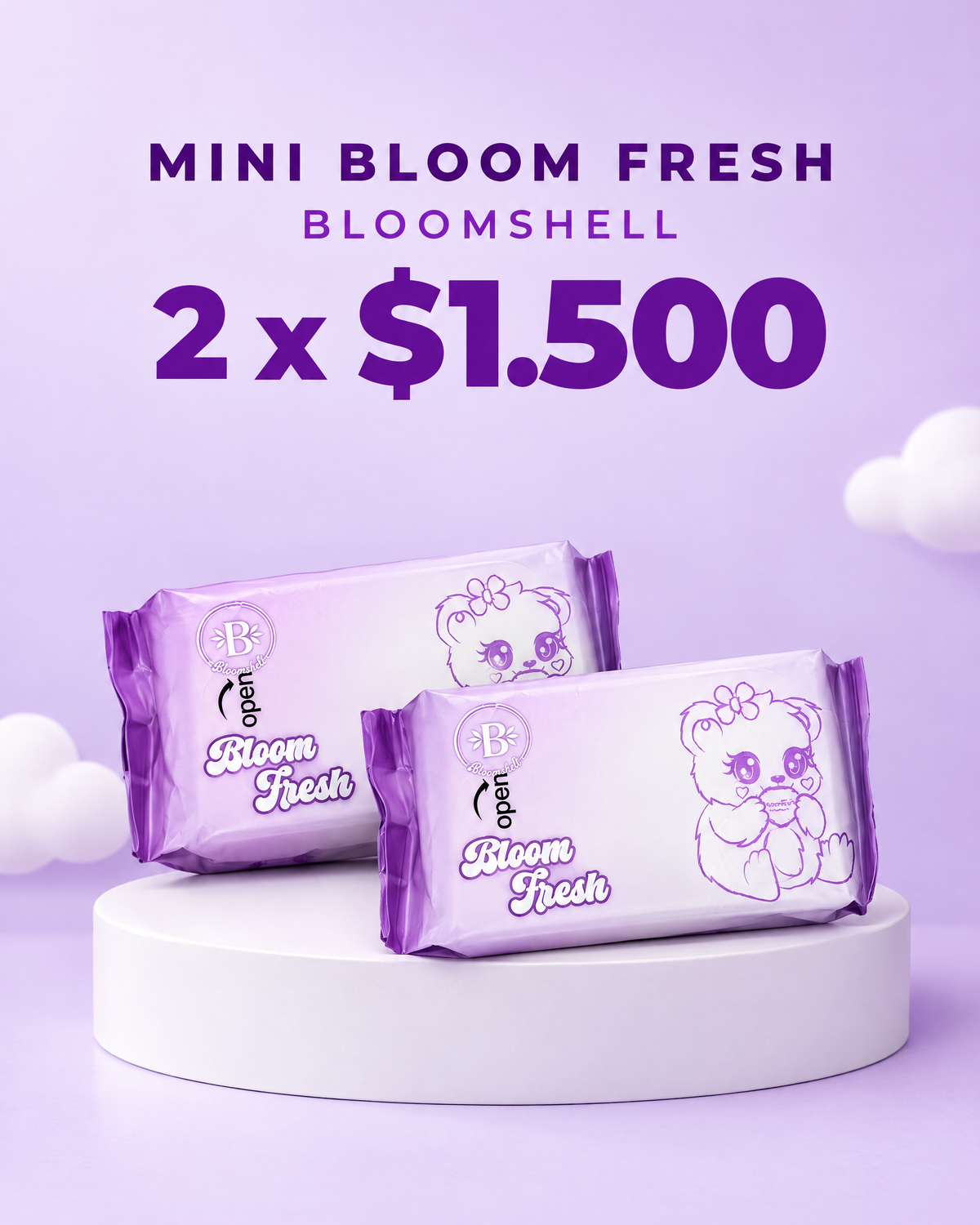 Mini Toallitas Bloom Fresh Bloomshell