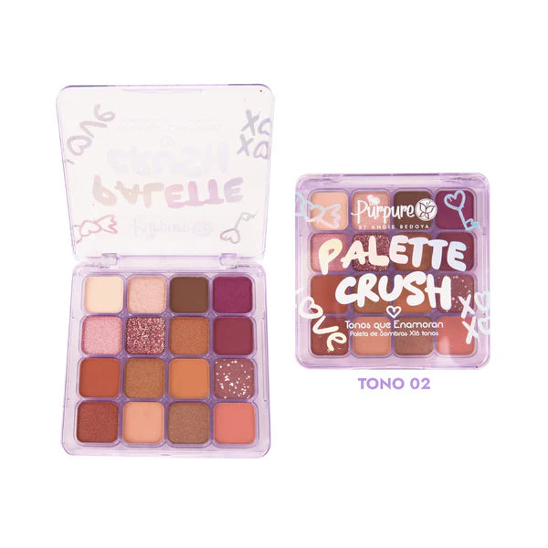 Paleta De Sombras Crush X16 Tonos Purpure